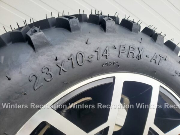 COMPLETE SET! 14" Atlas Gloss Black With 23" Desert Eagle Tire Wheel Assembly With Club Car Center Cap Set - Image 10
