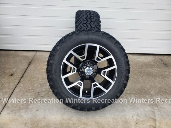 COMPLETE SET! 14" Atlas Gloss Black With 23" Desert Eagle Tire Wheel Assembly With Club Car Center Cap Set - Image 13