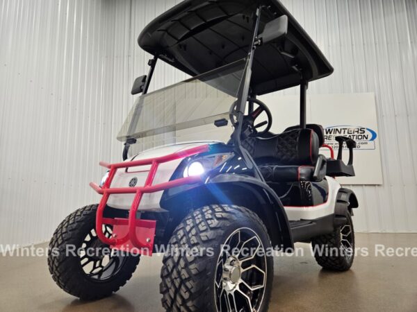 2016 Yamaha Drive Electric DELUXE STREET READY Golf Cart, Pearl White & Black Diamond - Image 12