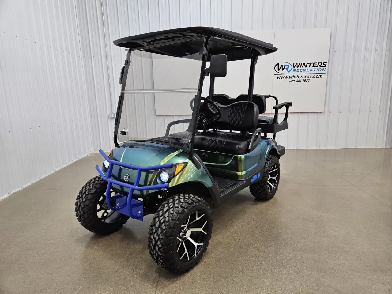 2016 Yamaha Drive Electric DELUXE STREET READY Golf Cart, Riptide Chameleon
