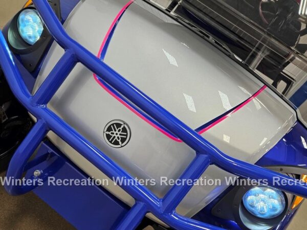 2016 Yamaha Drive Electric DELUXE STREET READY Golf Cart, Burple Kandi & Silver with Pink Pinstripe - Image 2