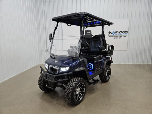 2025 Evolution D5 Maverick 2+2 Plus Lithium Ion Golf Cart, Mediterranean Blue