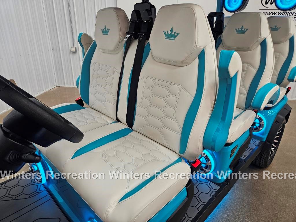 2025 Evolution D-Max GT6 Lithium Ion Golf Cart LSV, Sky Blue - Image 10