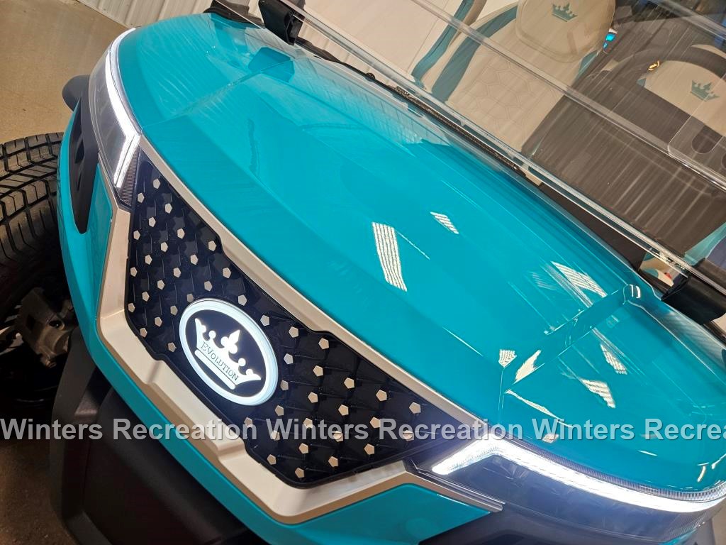 2025 Evolution D-Max GT6 Lithium Ion Golf Cart LSV, Sky Blue - Image 2