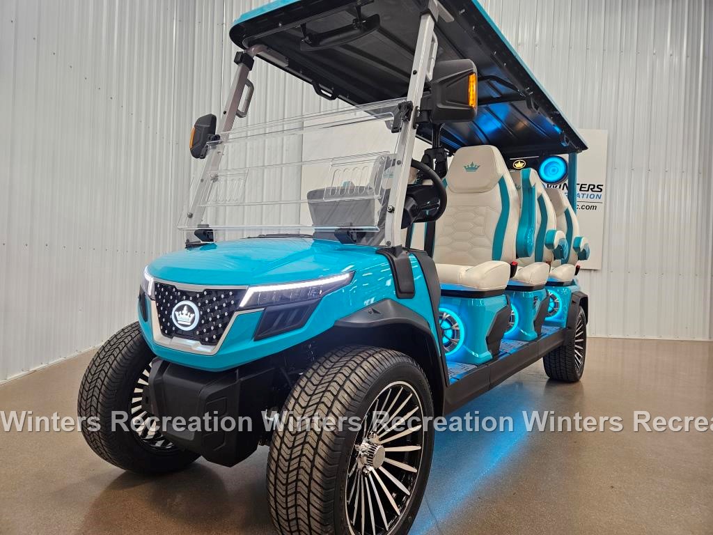 2025 Evolution D-Max GT6 Lithium Ion Golf Cart LSV, Sky Blue - Image 21
