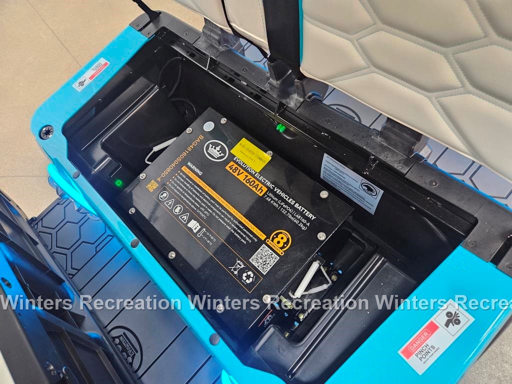2025 Evolution D-Max GT6 Lithium Ion Golf Cart LSV, Sky Blue - Image 23