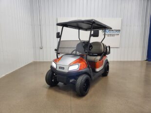 2020 Club Car Tempo Electric STREET READY Golf Cart, Vulcan Orange & Razor Silver