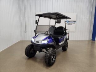 2020 Club Car Tempo Electric STREET READY Golf Cart, Burple Kandy & Razor Silver