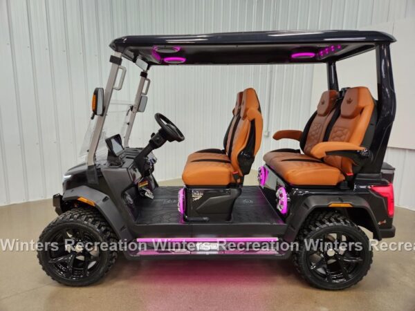 2025 Evolution D-Max XT4 Lithium Ion Golf Cart LSV, Black Sapphire - Image 3