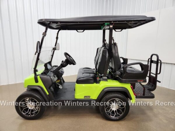 2025 Evolution D5 Ranger 2+2 Lithium Ion Golf Cart, Lime Green - Image 3