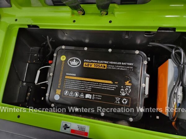 2025 Evolution D5 Ranger 2+2 Lithium Ion Golf Cart, Lime Green - Image 18