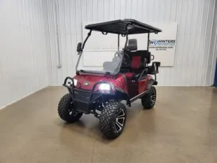 2025 Evolution Forester 4 Plus Lithium Ion Golf Cart, Flamenco Red