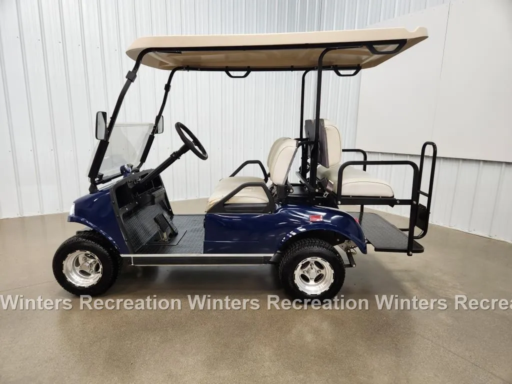 2018 Evolution Traveler 4 Electric STREET READY Golf Cart, Blue - Image 3