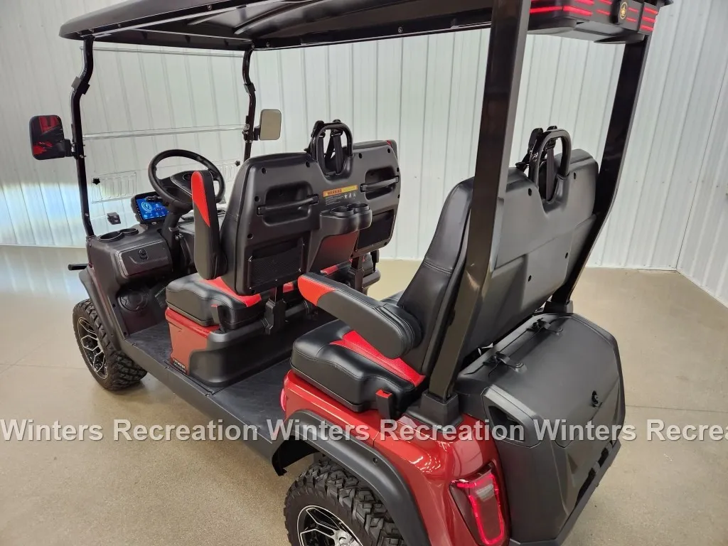 2025 Evolution D5 Maverick Plus Lithium Ion Golf Cart, Flamenco Red - Image 5