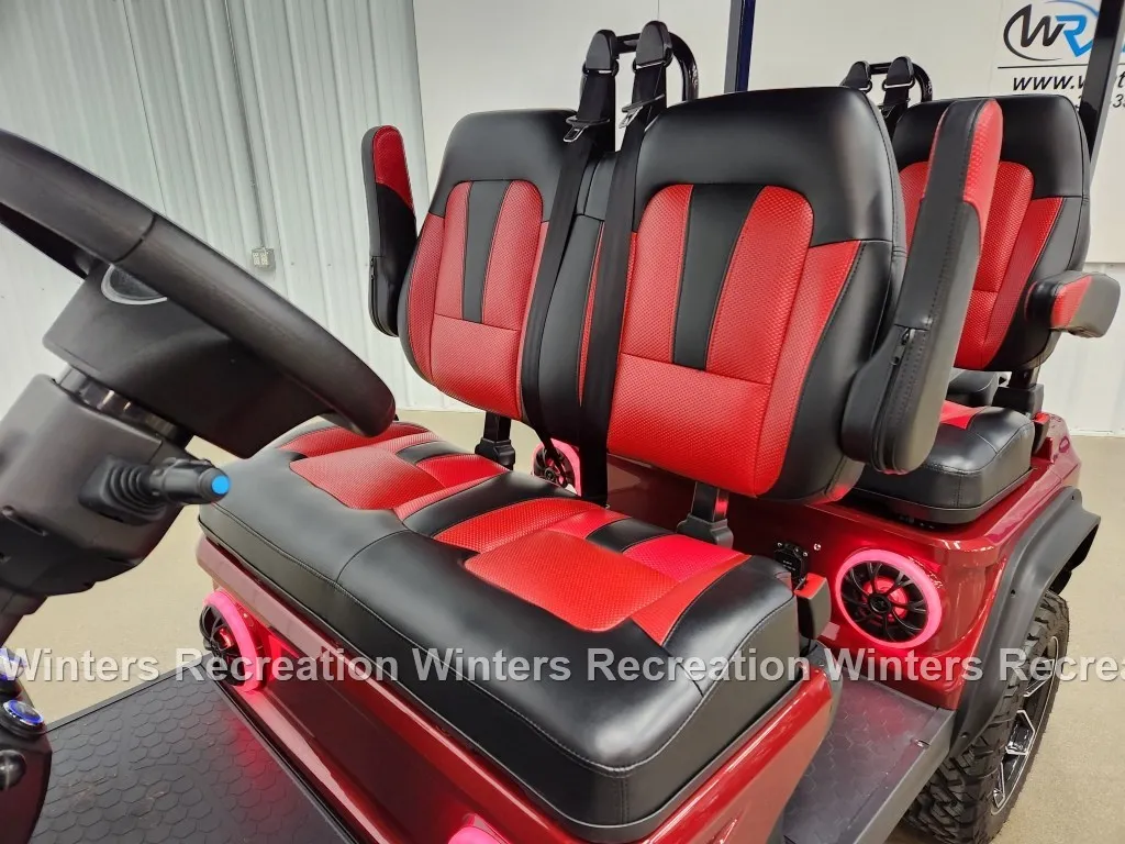 2025 Evolution D5 Maverick Plus Lithium Ion Golf Cart, Flamenco Red - Image 8
