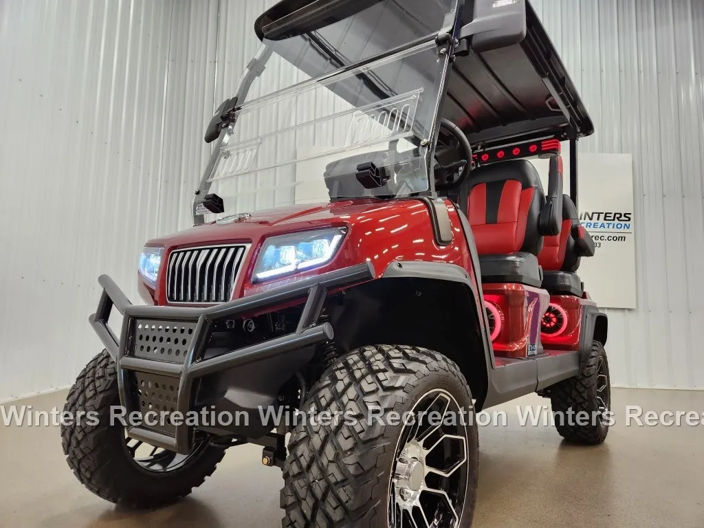 2025 Evolution D5 Maverick Plus Lithium Ion Golf Cart, Flamenco Red - Image 16