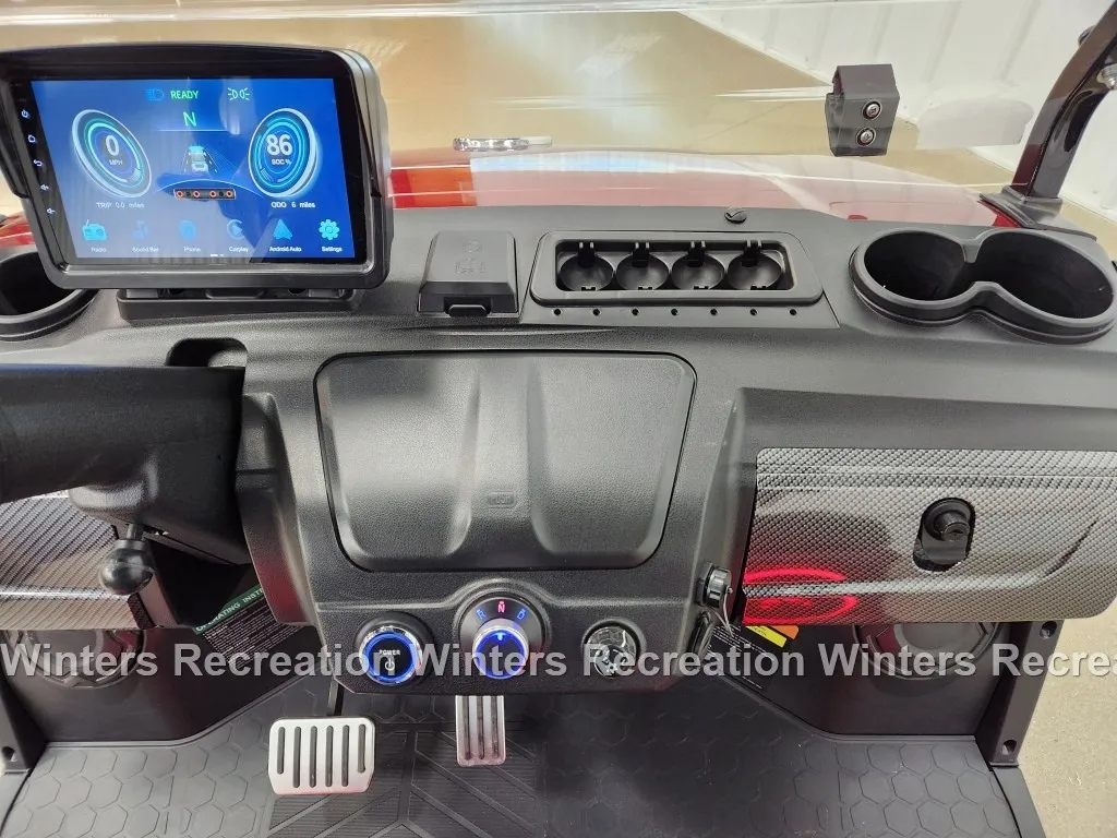 2025 Evolution D5 Maverick Plus Lithium Ion Golf Cart, Flamenco Red - Image 11