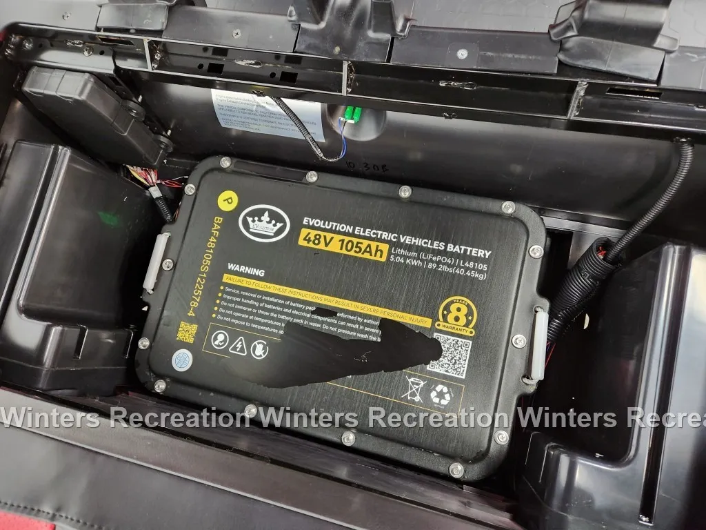 2025 Evolution D5 Maverick Plus Lithium Ion Golf Cart, Flamenco Red - Image 18