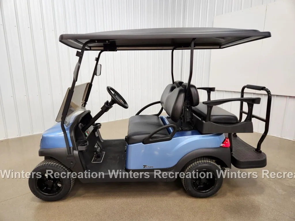 2021 Club Car Tempo Lithium Ion DELUXE STREET READY Golf Cart, Ice Blue - Image 3